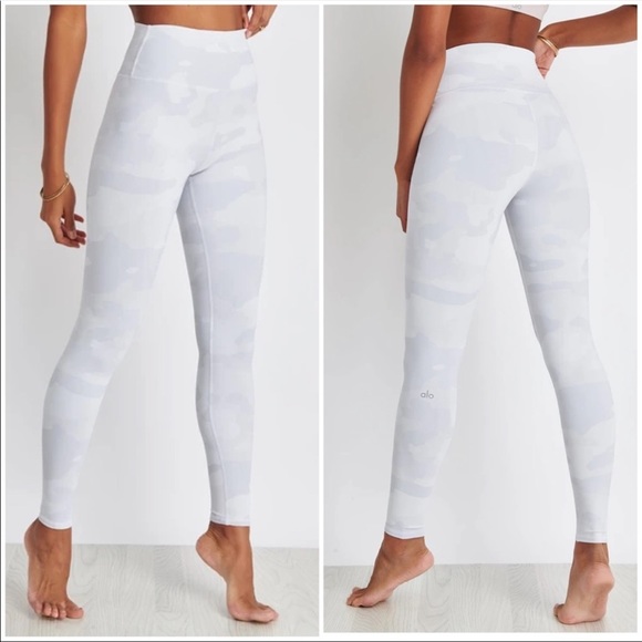 ALO Yoga Pants - NWT Alo Vapor High Waist Leggings - White Camo